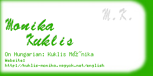 monika kuklis business card